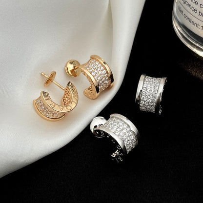 [LuxJewelry]ZERO 1 DIAMOND PAVED EARRINGS