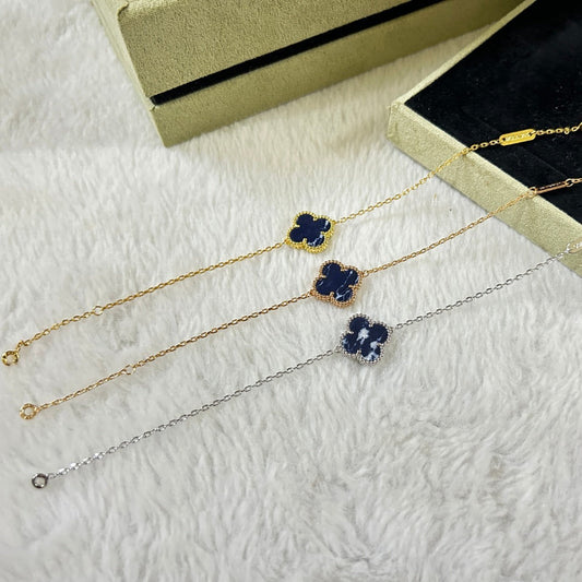 [LuxJewelry]CLOVER 1 MOTIF PIETERSITE BRACELET