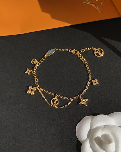 [LuxJewelry]BLOOMING PINK GOLD MOP BRACELET