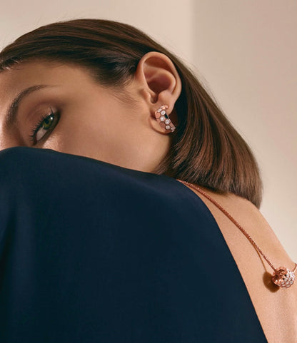[LuxJewelry]BEE LOVE DIAMOND HOOP EARRINGS