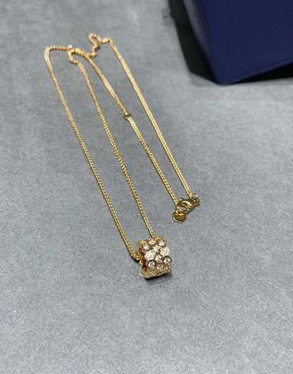 [LuxJewelry]BEE LOVE DIAMOND PAVED 3 ROW NECKLACE
