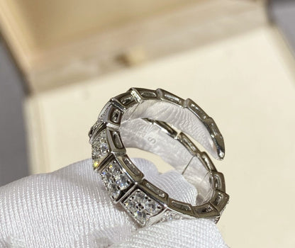 [LuxJewelry]SERPENTI RING SILVER DIAMOND PAVED