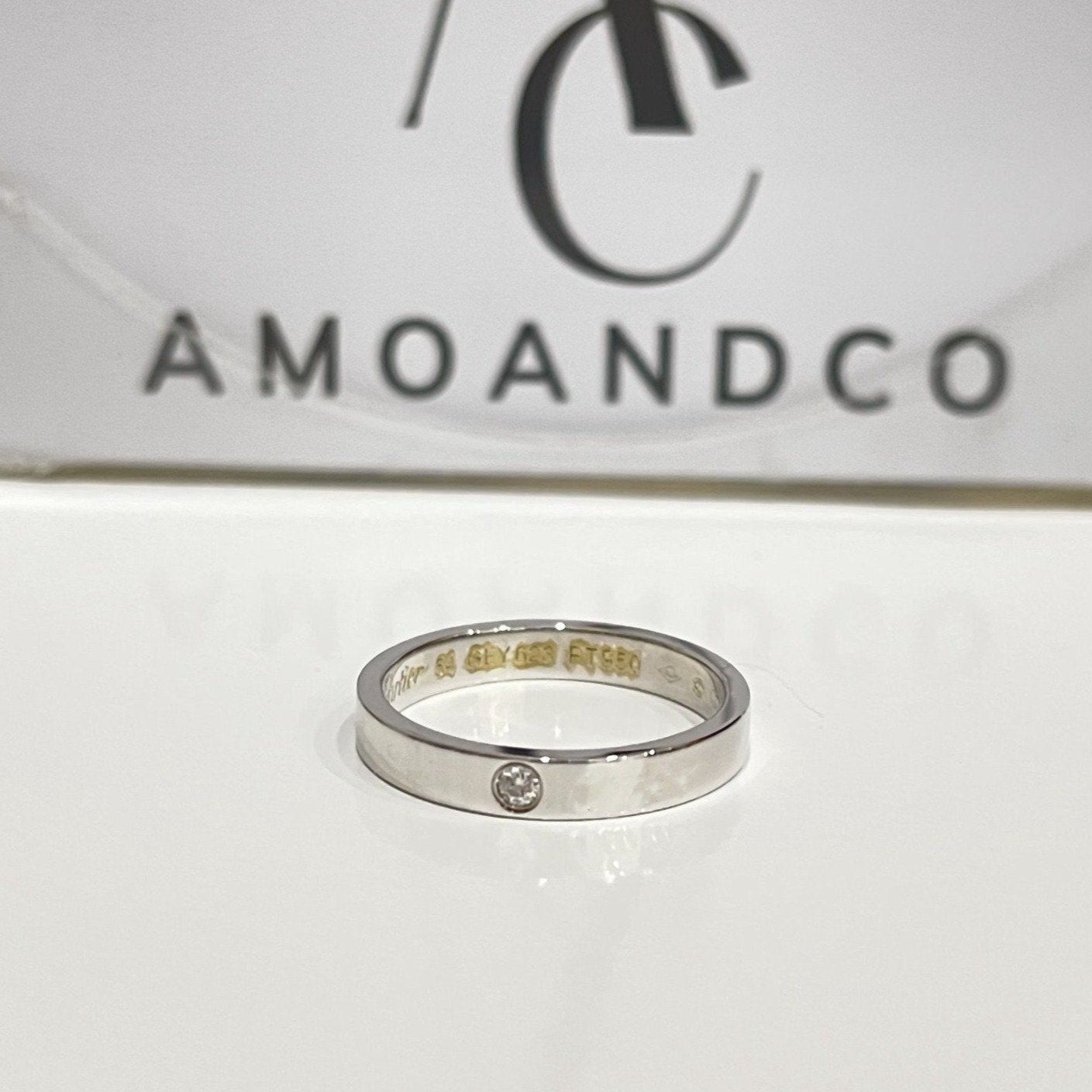 [LuxJewelry]LOVE RING 4MM 1 DIAMOND