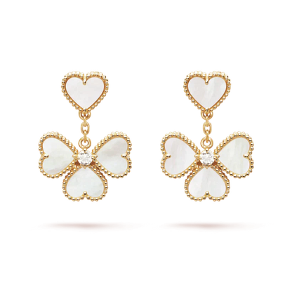 [LuxJewelry]CLOVER SWEET WHITE MOP EARRINGS