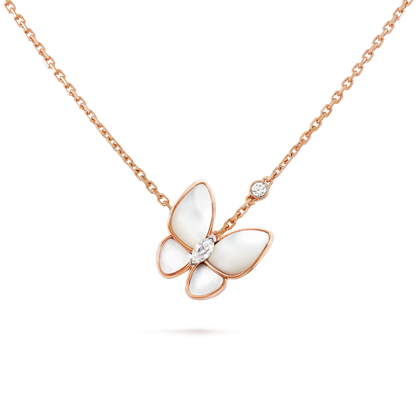 [LuxJewelry]BUTTERFLY MOP DIAMOND NECKLACE