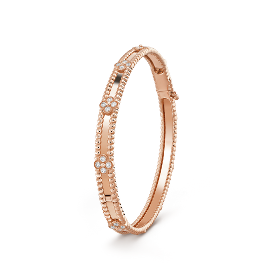 [LuxJewelry]CLOVER BRACELET 4MM DIAMONDS