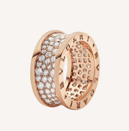 [LuxJewelry]ZERO 1 WITH PAVED DIAMONDS ON THE SPIRAL RING