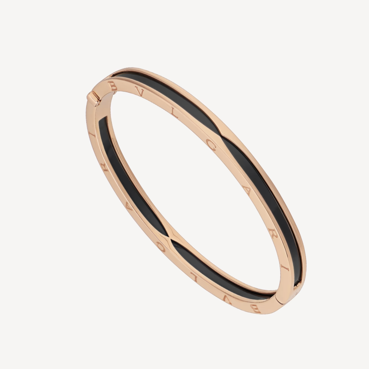 [LuxJewelry]ZERO 1 PINK GOLD WITH BLACK CERAMIC BRACELET