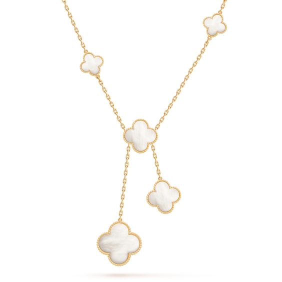 [LuxJewelry]CLOVER MOTHER OF PEARL NECKLACE 6 MOTIF