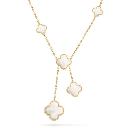 [LuxJewelry]CLOVER MOTHER OF PEARL NECKLACE 6 MOTIF
