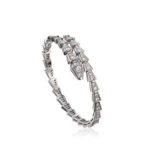 [LuxJewelry]SERPENTI BRACELET 6MM SILVER DIAMOND