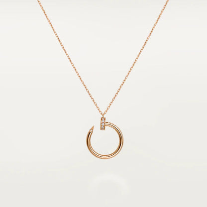 [LuxJewelry]JUSTE NECKLACE PINK GOLD