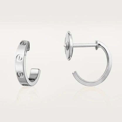 [LuxJewelry]LOVE EARRINGS 2.65MM SILVER