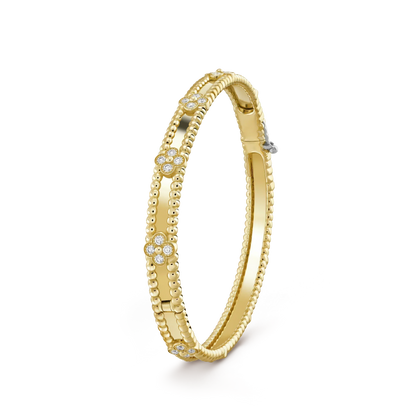 [LuxJewelry]CLOVER BRACELET 4MM DIAMONDS