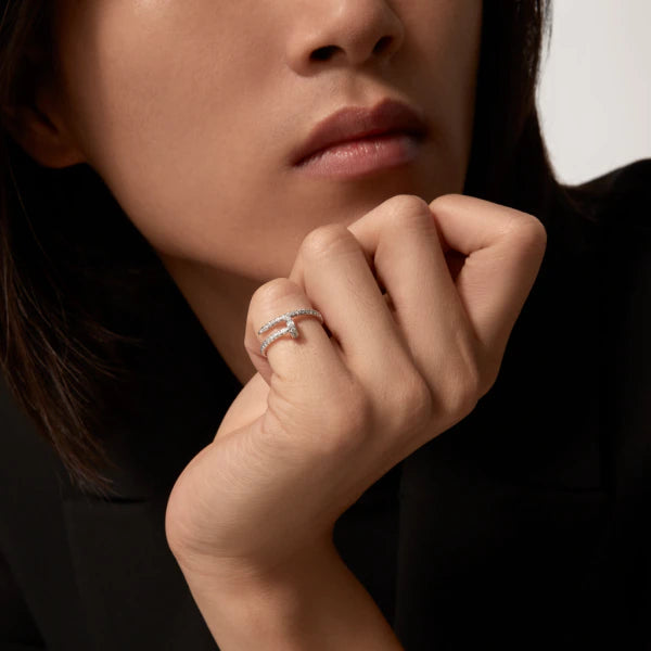 [LuxJewelry]JUSTE RING 1.8MM SILVER DIAMONDS