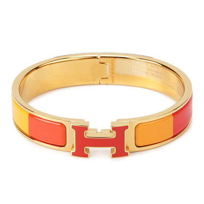 [LuxJewelry]H BRACELET ORANGE RAINBOW CERAMIC