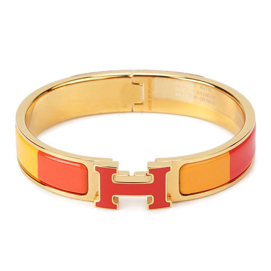 [LuxJewelry]H BRACELET ORANGE RAINBOW CERAMIC
