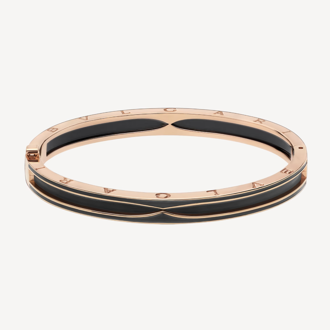 [LuxJewelry]ZERO 1 PINK GOLD WITH MATTE BLACK CERAMIC BRACELET