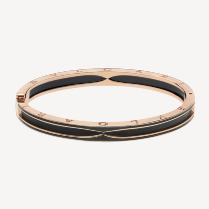 [LuxJewelry]ZERO 1 PINK GOLD WITH MATTE BLACK CERAMIC BRACELET
