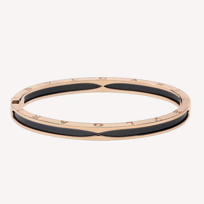 [LuxJewelry]ZERO 1 PINK GOLD WITH BLACK CERAMIC BRACELET