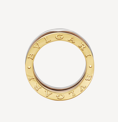 [LuxJewelry]ZERO 1 THREE-BAND ROSE WHITE AND YELLOW RING