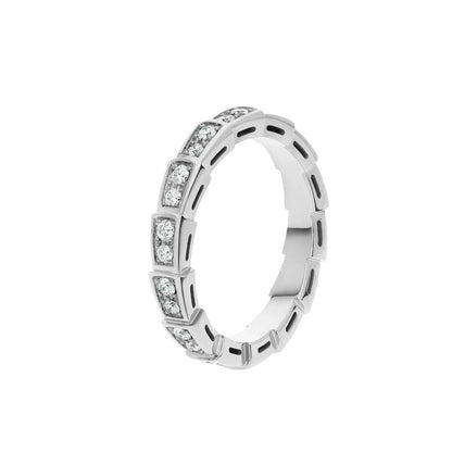 [LuxJewelry]SERPENTI RING SILVER DIAMOND PAVED 3MM