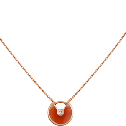 [LuxJewelry]AMULETTE GOLD CARNELIAN ONYX NECKLACE
