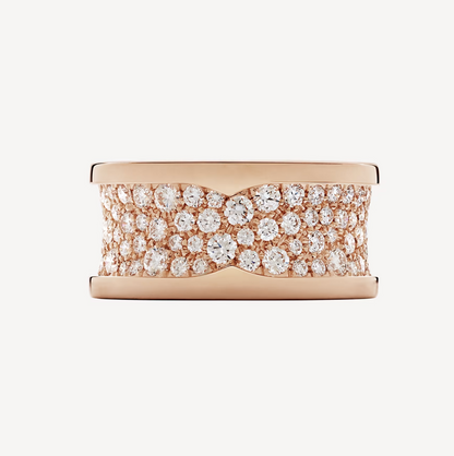 [LuxJewelry]ZERO 1 WITH PAVED DIAMONDS ON THE SPIRAL RING