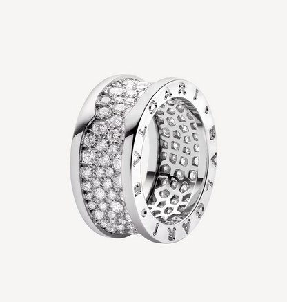 [LuxJewelry]ZERO 1 WITH PAVED DIAMONDS ON THE SPIRAL RING