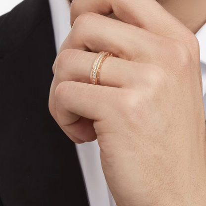 [LuxJewelry]ZERO 1 ONE-BAND PAVED DIAMONDS ON THE SPIRAL RING