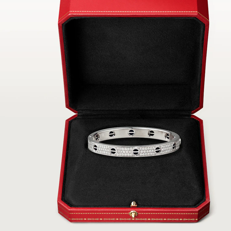 [LuxJewelry]LOVE BRACELET 6.1MM DIAMOND-PAVED CERAMIC