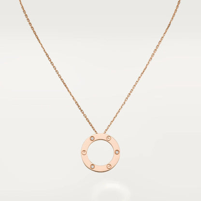 [LuxJewelry]LOVE NECKLACE 16MM 3 DIAMONDS
