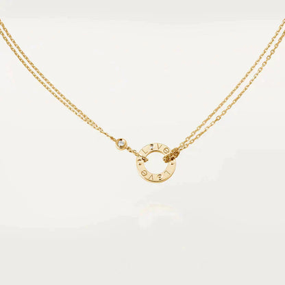 [LuxJewelry]LOVE NECKLACE 16MM 2 DIAMONDS