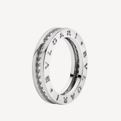 [LuxJewelry]ZERO 1 ONE-BAND PAVED DIAMONDS ON THE SPIRAL RING