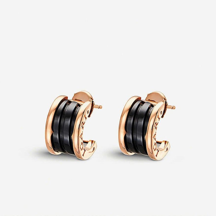 [LuxJewelry]ZERO 1 PINK GOLD CERAMIC EARRINGS