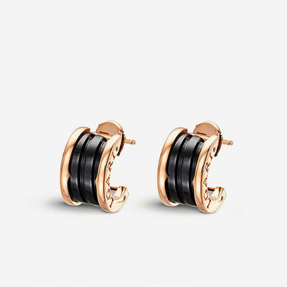 [LuxJewelry]ZERO 1 PINK GOLD CERAMIC EARRINGS