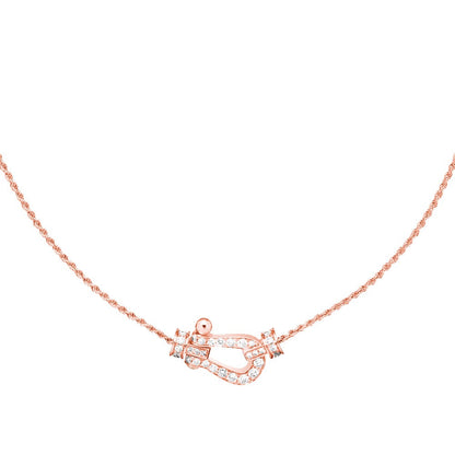 [LuxJewelry]FORCE 10 PINK GOLD DIAMOND NECKLACE