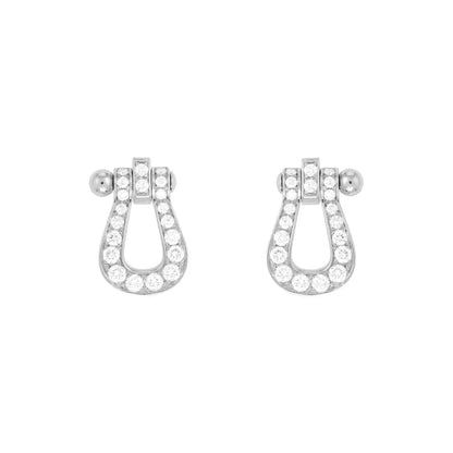 [LuxJewelry]FORCE 10 FULL DIAMOND STUD EARRINGS MINI MODEL