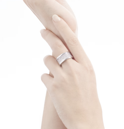 [LuxJewelry]ZERO 1 WITH PAVED DIAMONDS ON THE SPIRAL RING