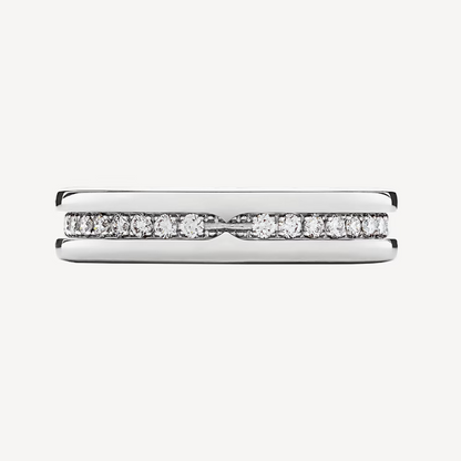 [LuxJewelry]ZERO 1 ONE-BAND PAVED DIAMONDS ON THE SPIRAL RING
