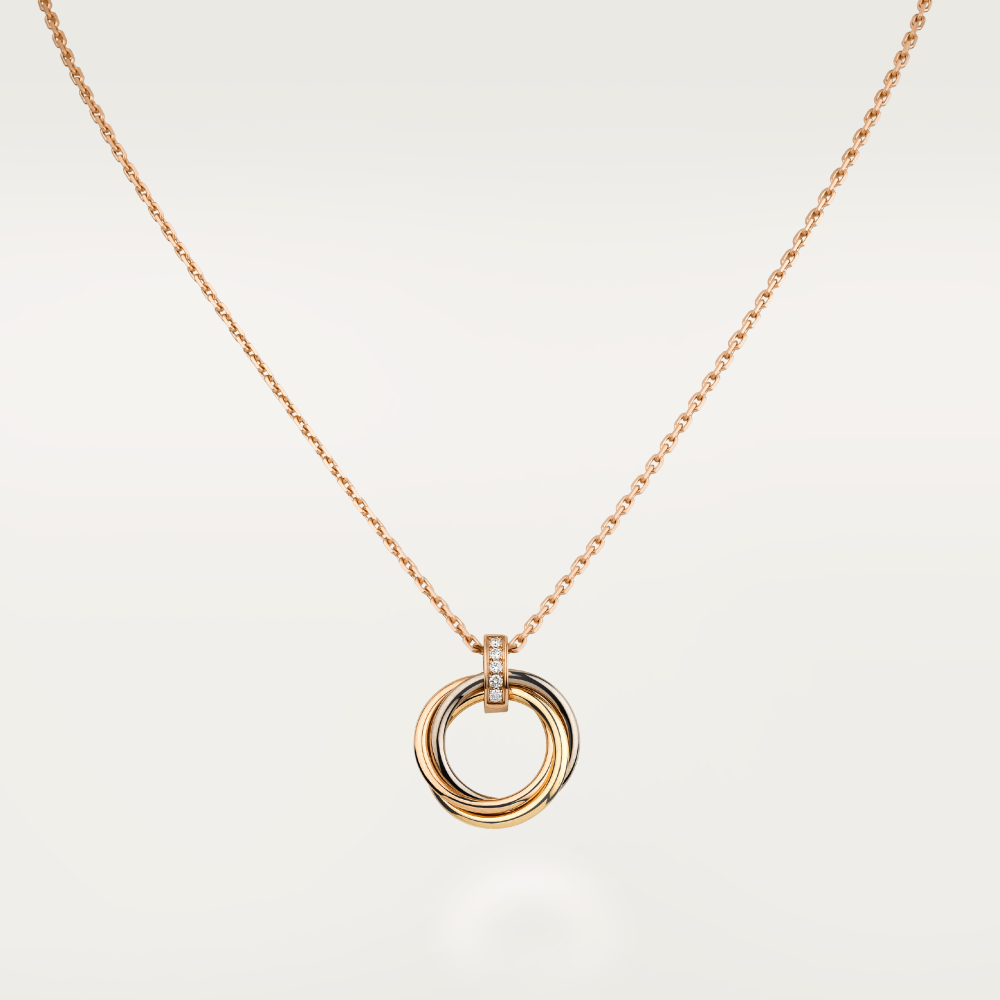 [LuxJewelry]TRINITY NECKLACE GOLD  DIAMONDS