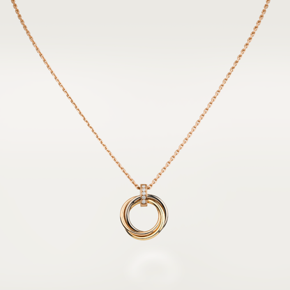 [LuxJewelry]TRINITY NECKLACE GOLD  DIAMONDS