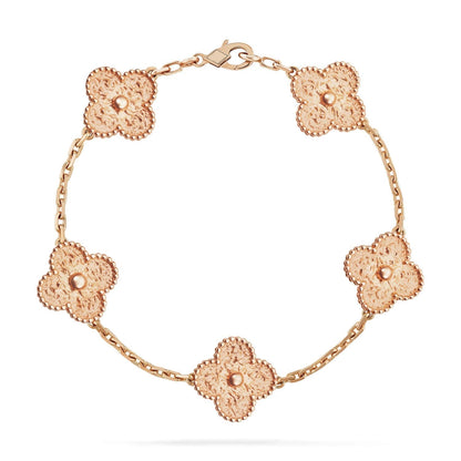 [LuxJewelry]CLOVER 5 MOTIFS BRONZING BRACELET