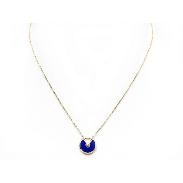[LuxJewelry]AMULETTE ROSE GOLD AGATE NECKLACE