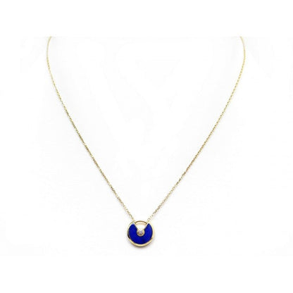 [LuxJewelry]AMULETTE ROSE GOLD AGATE NECKLACE