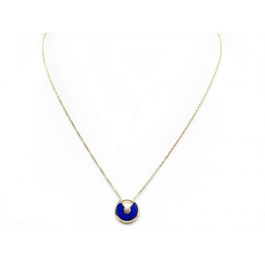 [LuxJewelry]AMULETTE ROSE GOLD AGATE NECKLACE