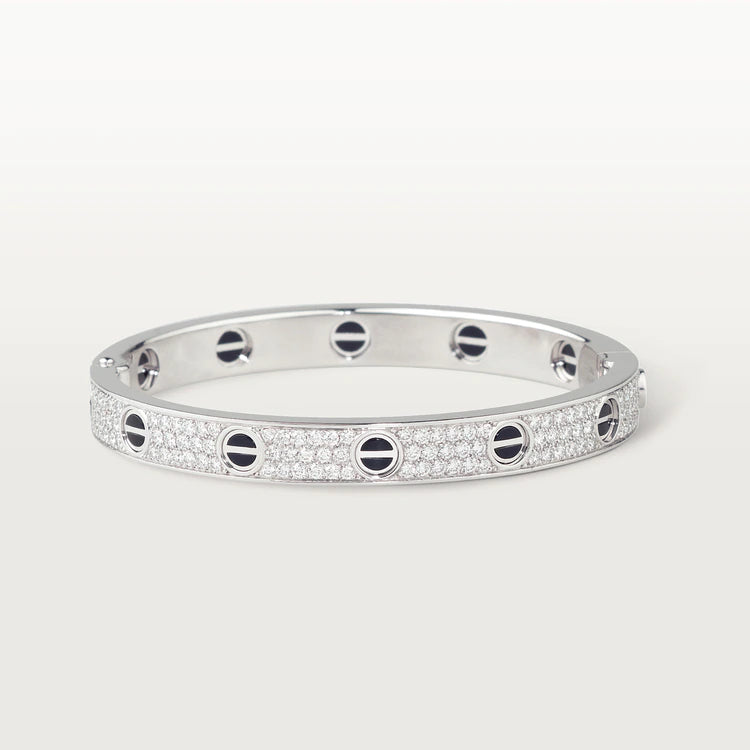[LuxJewelry]LOVE BRACELET 6.1MM DIAMOND-PAVED CERAMIC