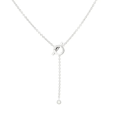 [LuxJewelry]FINESSE SILVER DIAMOND NECKLACE