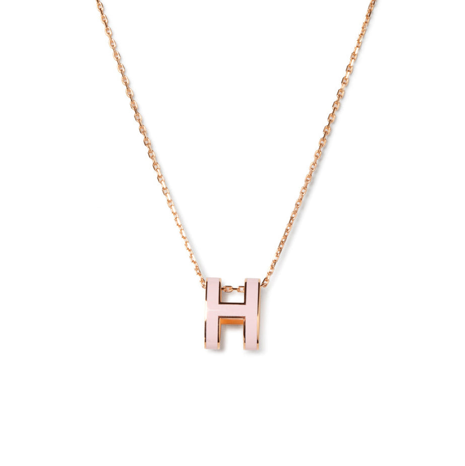 [LuxJewelry]POP H PEDANT PINK GOLD