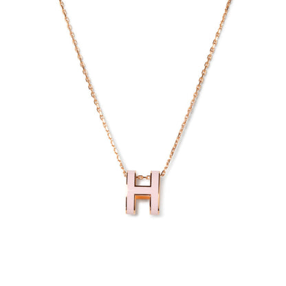 [LuxJewelry]POP H PEDANT PINK GOLD